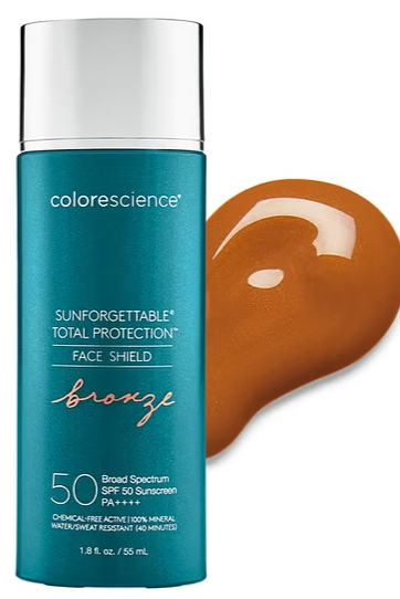 COLORESCIENCE FACE SHIELD BRONZE PROTECTOR SOLAR MINERAL FPS50 55ML