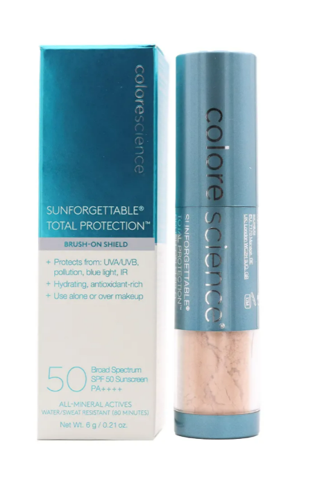 COLORESCIENCE BRUSH ON SHIELD MEDIUM PROTECTOR SOLAR MINERAL POLVO BROCHA FPS50 6G