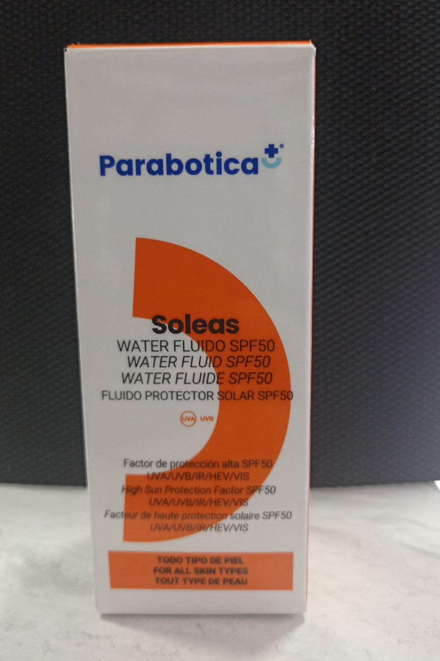 PARABOTICA SOLEAS WATER FLUIDO PROTECTOR SOLAR FPS50 50ML
