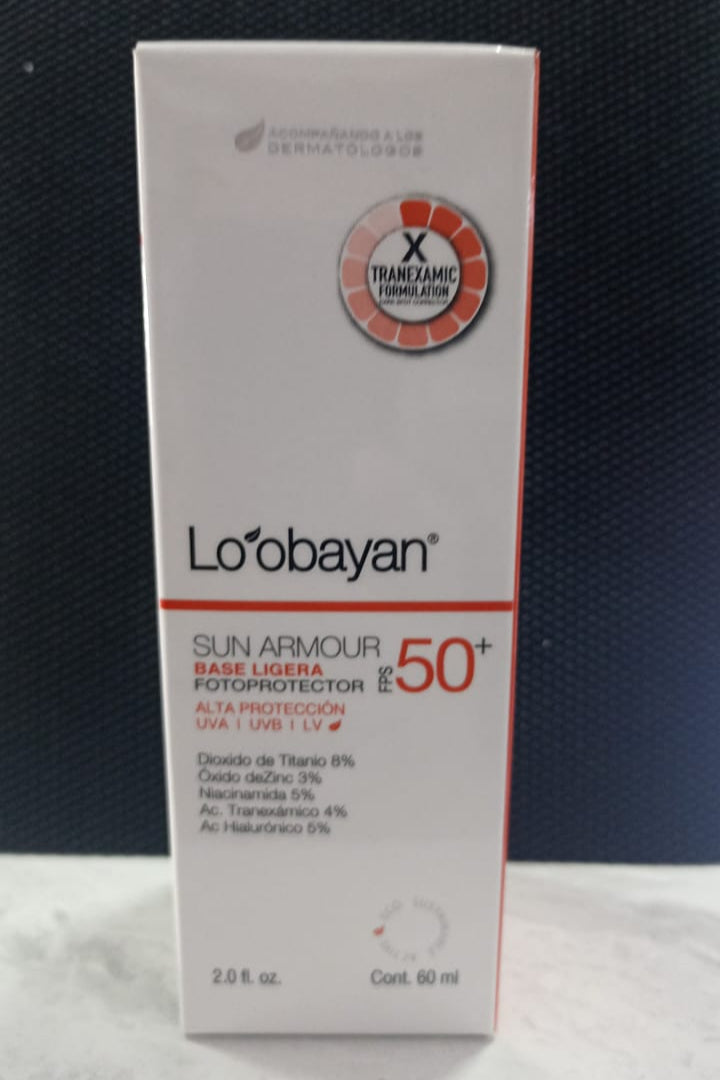 LOOBAYAN SUN ARMOUR FOTOPROTECTOR LIGERO TRX FPS50+ 60ML