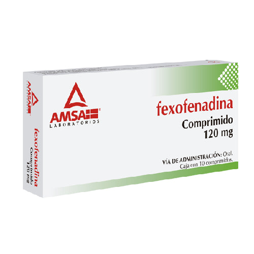 AMSA - FEXOFENADINA 120MG 10 COMPRIMIDOS