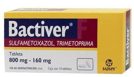 MAVER - BACTIVER F SULFAMETOXAZOL/TRIMETOPRIMA 800/160 MG 14TABLETAS