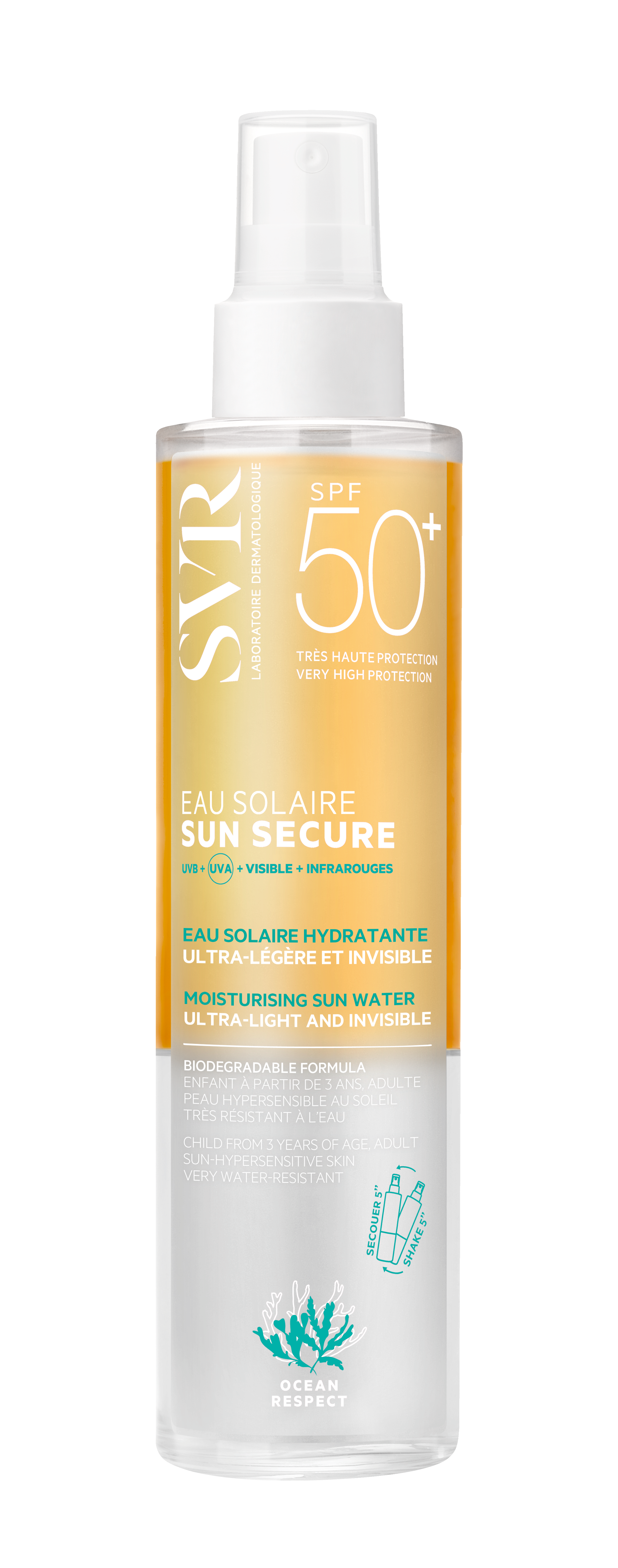 SUN SECURE EAU SOLAIRE   PROTECTOR SOLAR BIFASICO