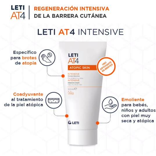 Leti At4 Atopic Skin Intensive Crema Emoliente Piel Seca & Atopica 100ML