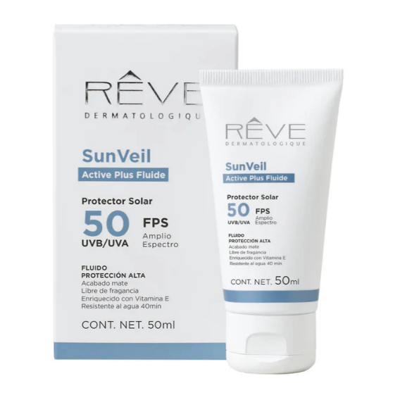 Reve Dermatologique SunVeil Active Plus Fluide Protector Solar Amplio Espectro FPS50 50ML