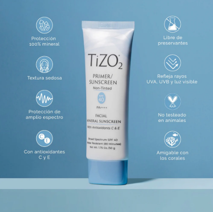 Tizo2 Primer / Sunscreen Non Tinted Protector Solar Mineral FPS40 50G
