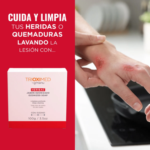 Trioximed By Omanu Heribac Jabon Ozonizado Limpieza Profunda 100G