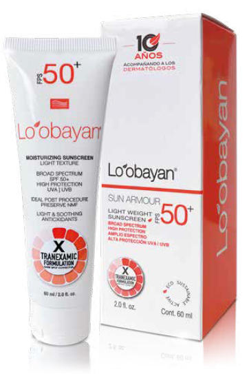 Loobayan Sun Armor Tranexamic Fotoprotector Base Ligera FPS50+ 60ML