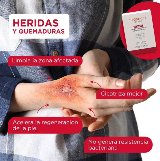 Trioximed By Omanu Heribac Jabon Ozonizado Limpieza Profunda 100G