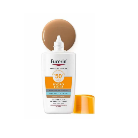 Eucerin Sun Hydro Fluid Tono Medio Protector Solar Facial FPS50+ Ultra Ligero 50ML