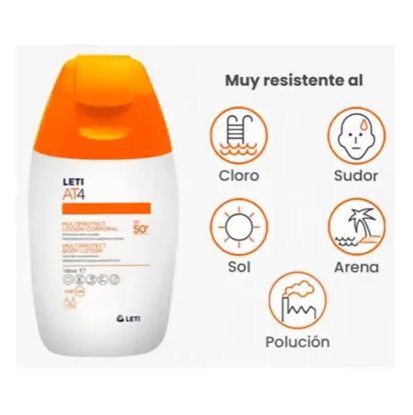 Leti At4 Atopic Skin Multiprotect Locion Corporal Protección Solar FPS50+ 100ML