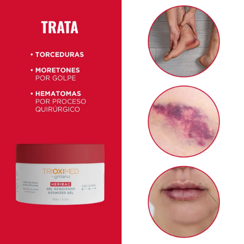 Trioximed By Omanu Heribac Gel Ozonizado Hematomas & Moretones 150G