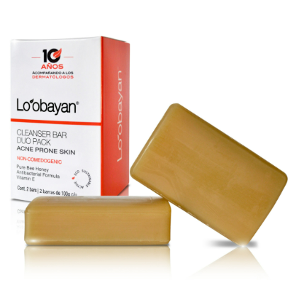 Loobayan Cleanser Bar Duo Pack Acne Prone Skin Barra Dermolimpiadora 100G