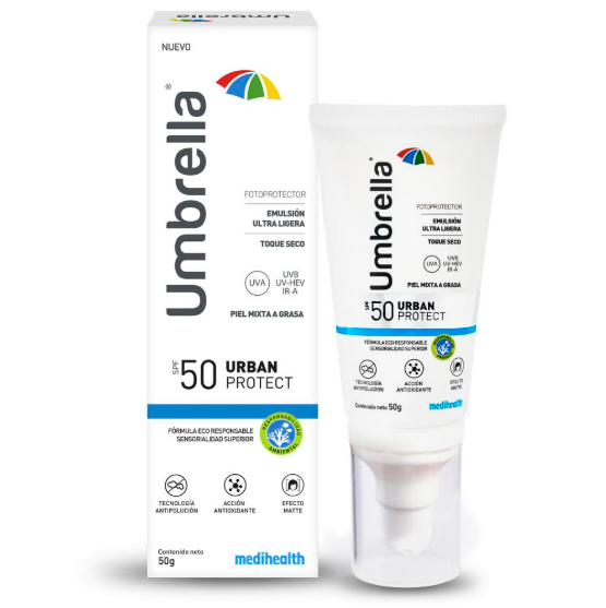 Umbrella Urban Protector Solar FPS50 Piel Mixta & Grasa Toque Seco 50G