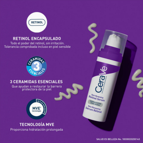 Cerave Skin Renewing Serum Retinol Renovador Facial 30ML