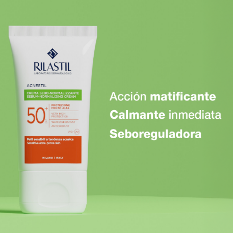 Rilastil Acnestil Sebum Normalizing FPS50+ Crema Protectora Facial Matificante 40ML