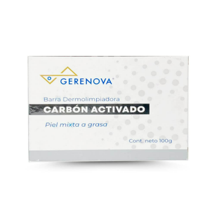 Gerenova Barra Dermolimpiadora Carbon Activado Piel Mixta a Grasa 100G