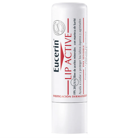 Eucerin Lip Active Balsamo Labial Protector Para Labios Secos & Agrietados 4.8G