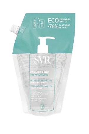 SVR Physiopure Agua Micelar Desmaquillante Purificante Suave Eco-Refill 400ML