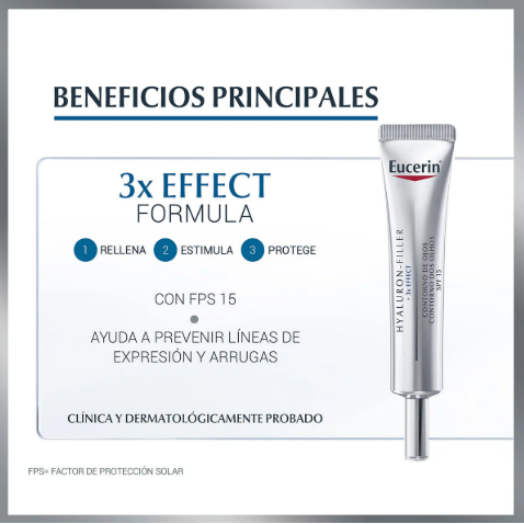Eucerin Hyaluron Filler 3x Effect FPS15 Contorno De Ojos Anti-Edad 15ML
