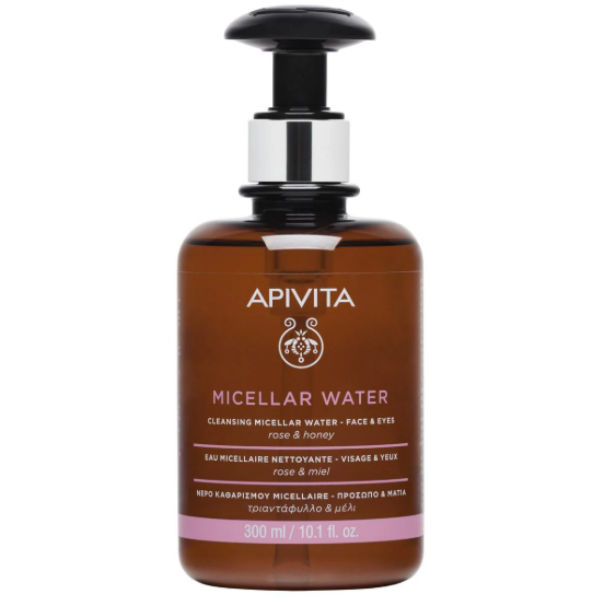 Apivita Micellar Water Agua Micelar Rosas Miel Para Rostro & Ojos 300ML