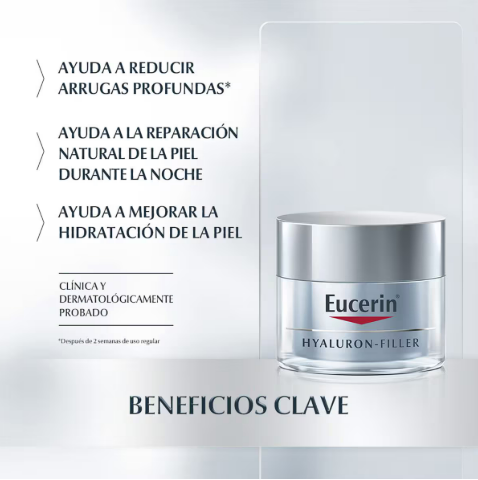 Eucerin Hyaluron Filler 3x Effect Crema Facial De Noche Anti-Edad 50ML