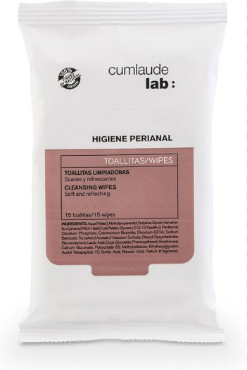 Cumlaude Lab: Higiene Perianal Toallitas Limpiadoras Suaves Refrescantes 15PZ