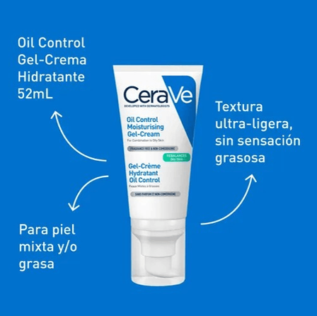 Cerave Oil Control Moisturising Gel Crema Hidratante De Rostro 52ML