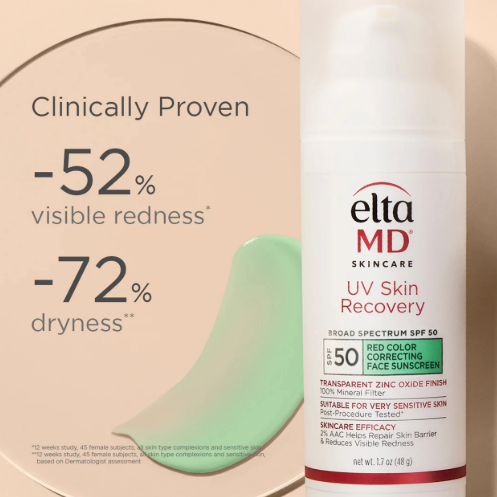 Elta MD Skincare UV Skin Recovery Broad Spectrum SPF50 Red Color Face Sunscreen 48G