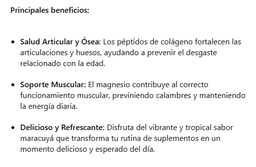 Fit Inc Peptidos De Colageno Hidrolizado + Magnesio Sabor Maracuya Sin Azucar 250G