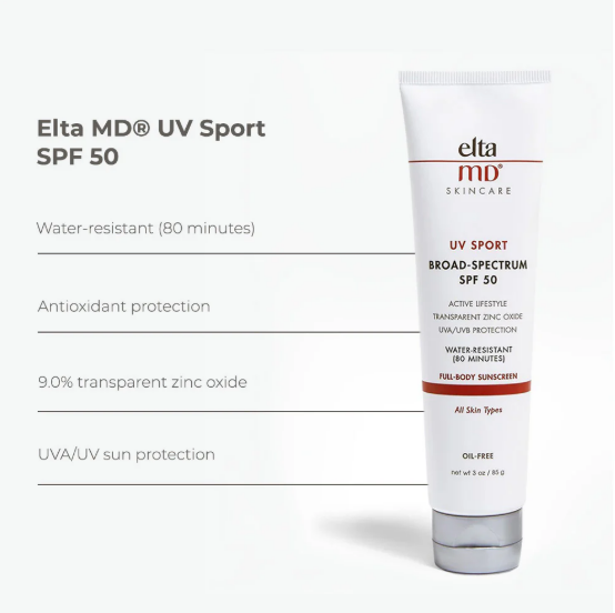 Elta MD Skincare UV Sport Broad Spectrum SPF50+ Body Sunscreen 85G