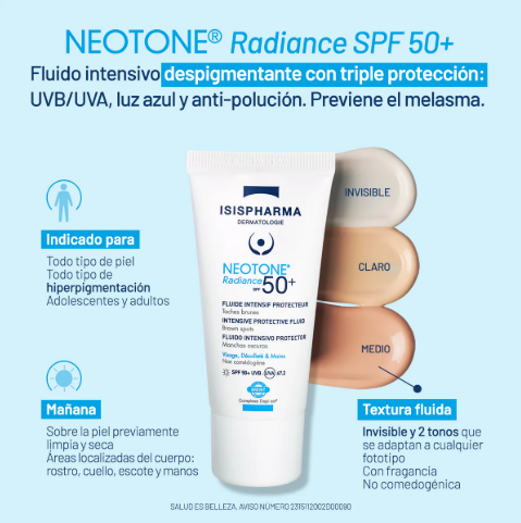 Isispharma Neotone Radiance Medium Fluido Protector Despigmentante FPS50+ 30ML