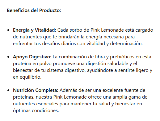 Fit Inc Pink Lemonade Proteina En Polvo Suero De Leche Sabor Limonada 250G