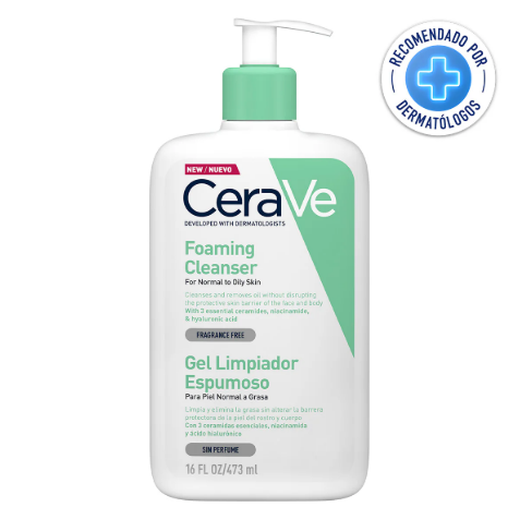 Cerave Gel Limpiador Espumoso Diario para Piel Mixta Grasa & Acné 473ML