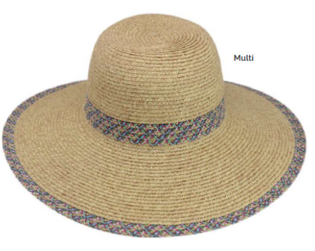 Illums Uv Orange Gray Sombrero Ala Ancha Unitalla UPF50+