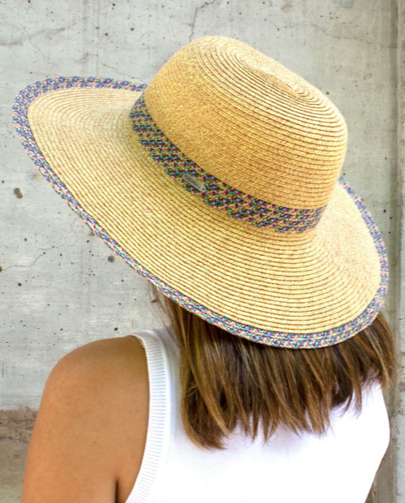 Illums Uv Orange Gray Sombrero Ala Ancha Unitalla UPF50+