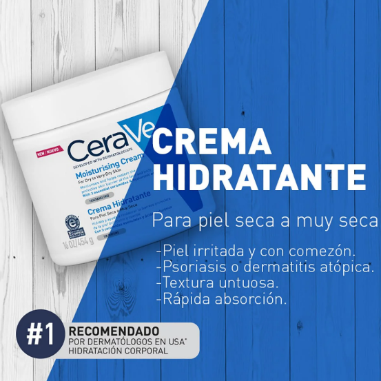 Cerave Moisturising Cream Crema Hidratante Rostro & Cuerpo 454G