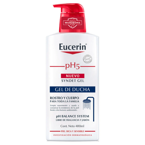Eucerin PH5 Syndet Gel de Ducha Para Rostro Cuerpo Piel Seca & Sensible 400ML