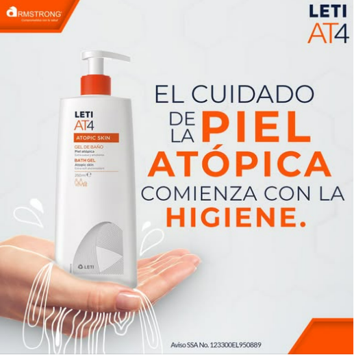 Leti At4 Atopic Skin Gel Corporal de Baño Piel Atopica 250ML