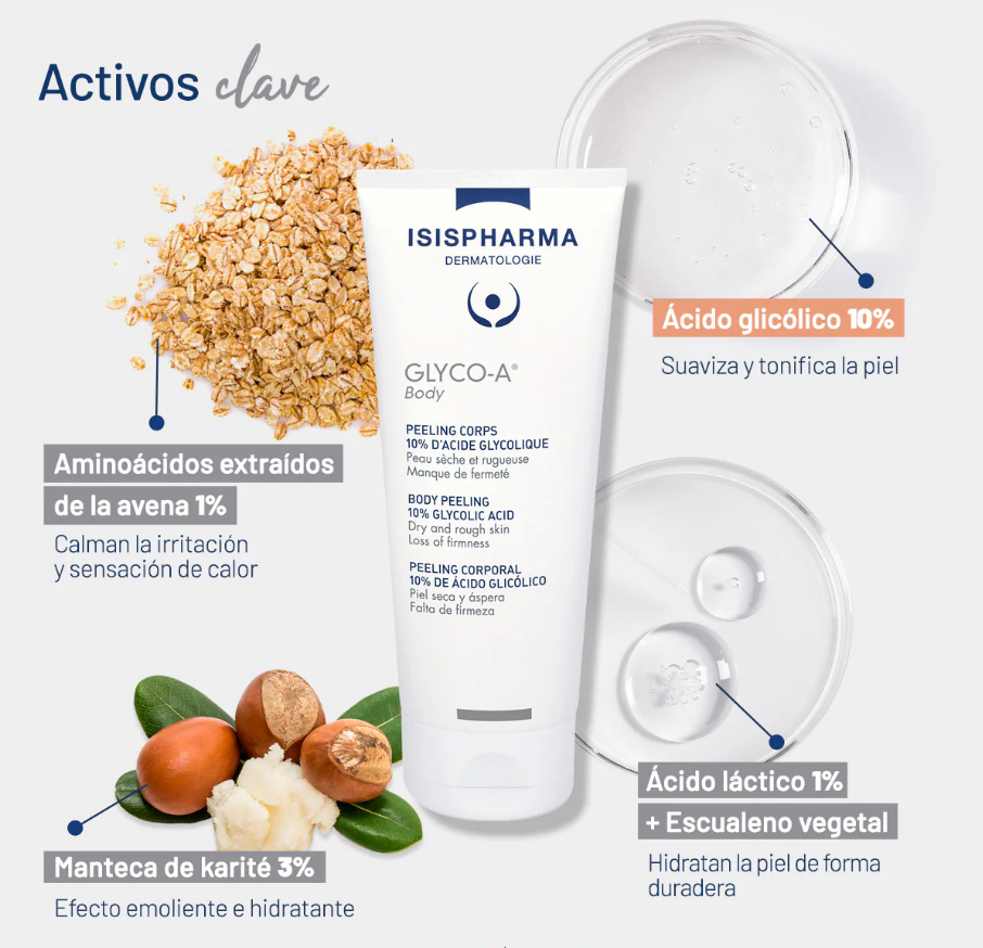 Isispharma Glyco A Body Crema Exfoliante Peeling Corporal 200ML