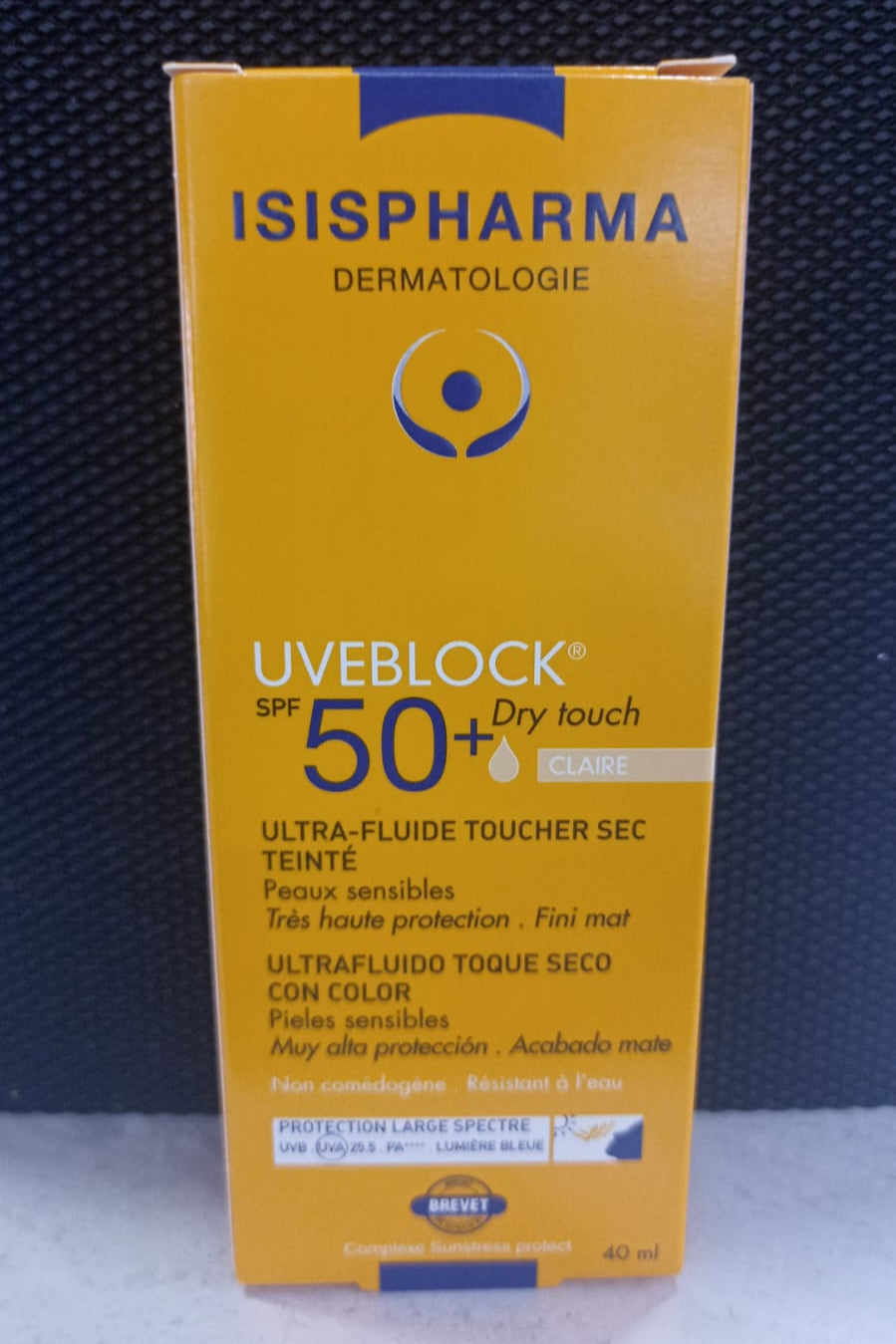 ISISPHARMA UVEBLOCK DRY TOUCH PROTECTOR SOLAR FACIAL FPS50+ 40ML