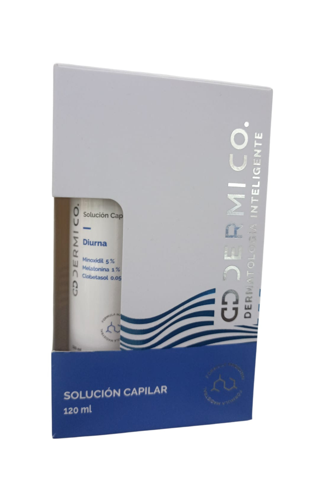 Dermi Co Solucion Capilar Diurna Minoxidil 5%/Melatonina 1%/Clobetasol 0.05% 120ML