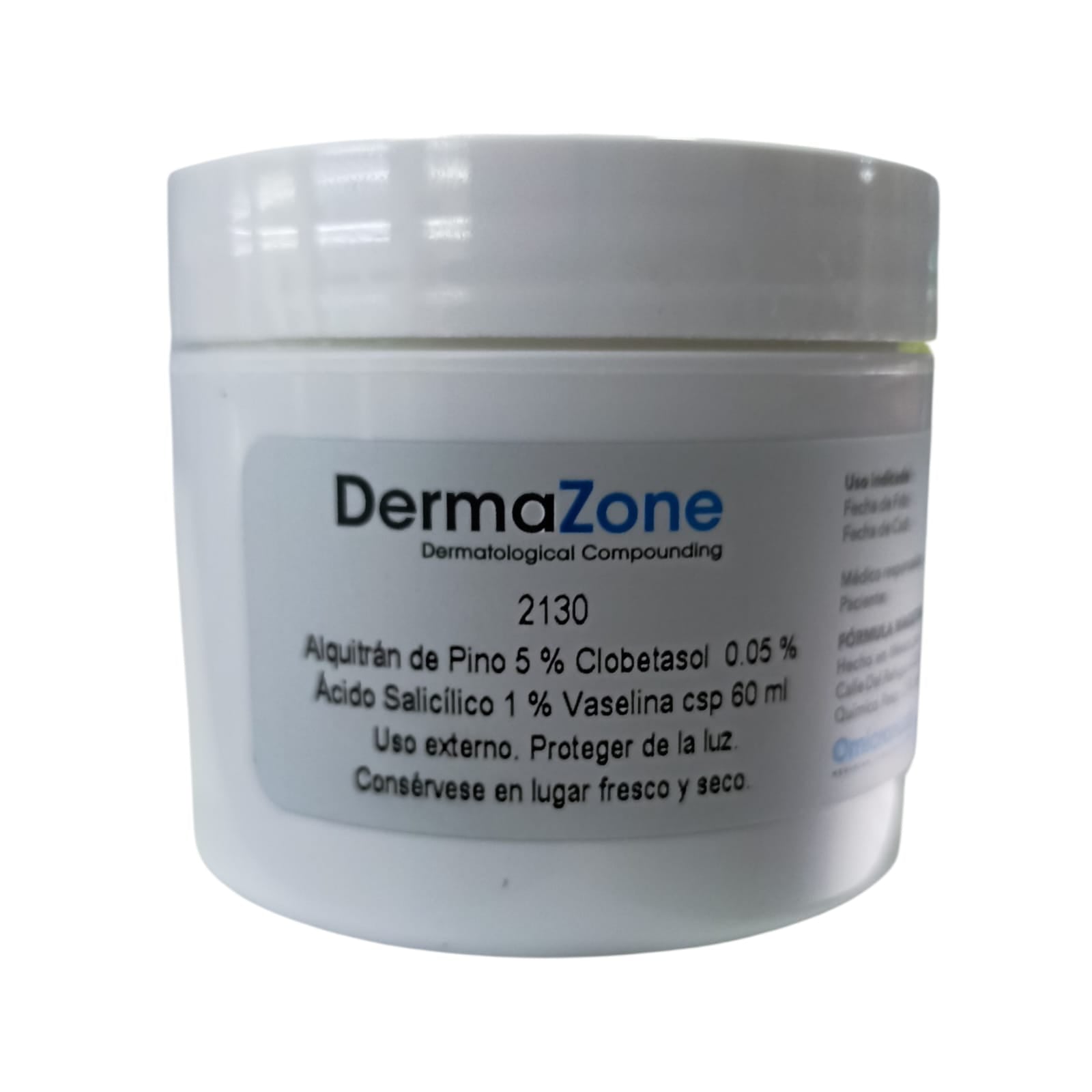 OmicronLab Dermazone Alquitran Pino 5%/Clobetasol 0.05%/Acido Salicilico 60ML