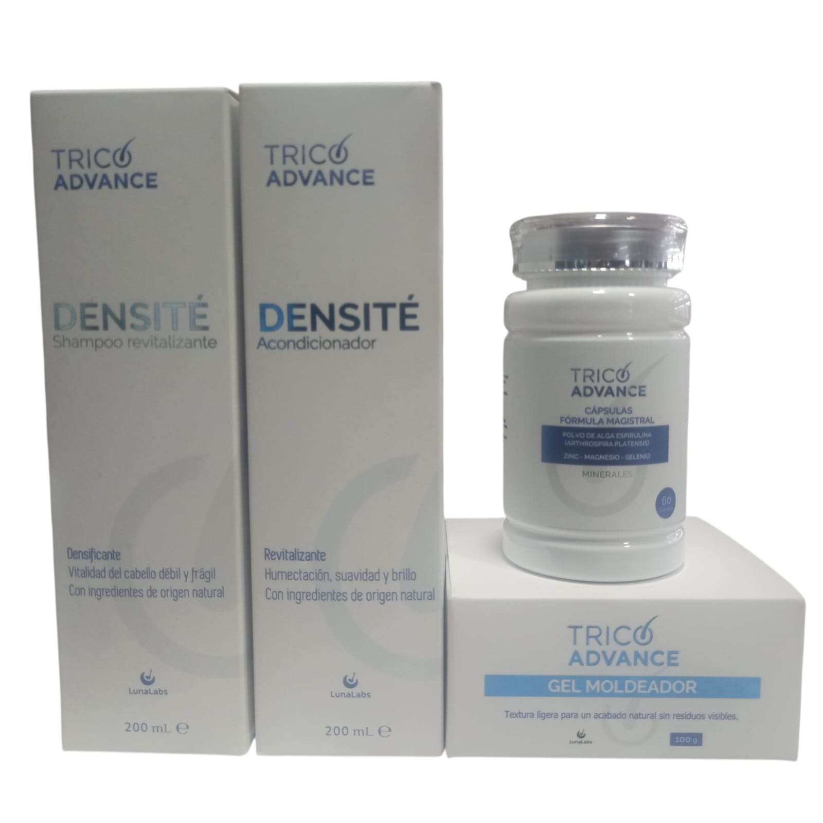 LunaLabs Kit Trico Advance Anticaida Densificante / Revitalizante / Minerales / Moldeador